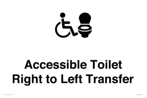 Accessible Toilet with Right to Left Transfer